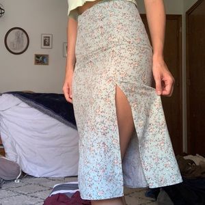 Floral midi skirt